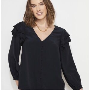 Vineyard Vines Scalloped Sleeve Top